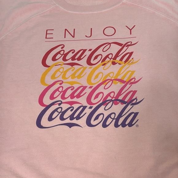 Wildfox x Coca-Cola Pink Sweatshirt NWT Enjoy the 90s graphics size XL - Picture 3 of 11